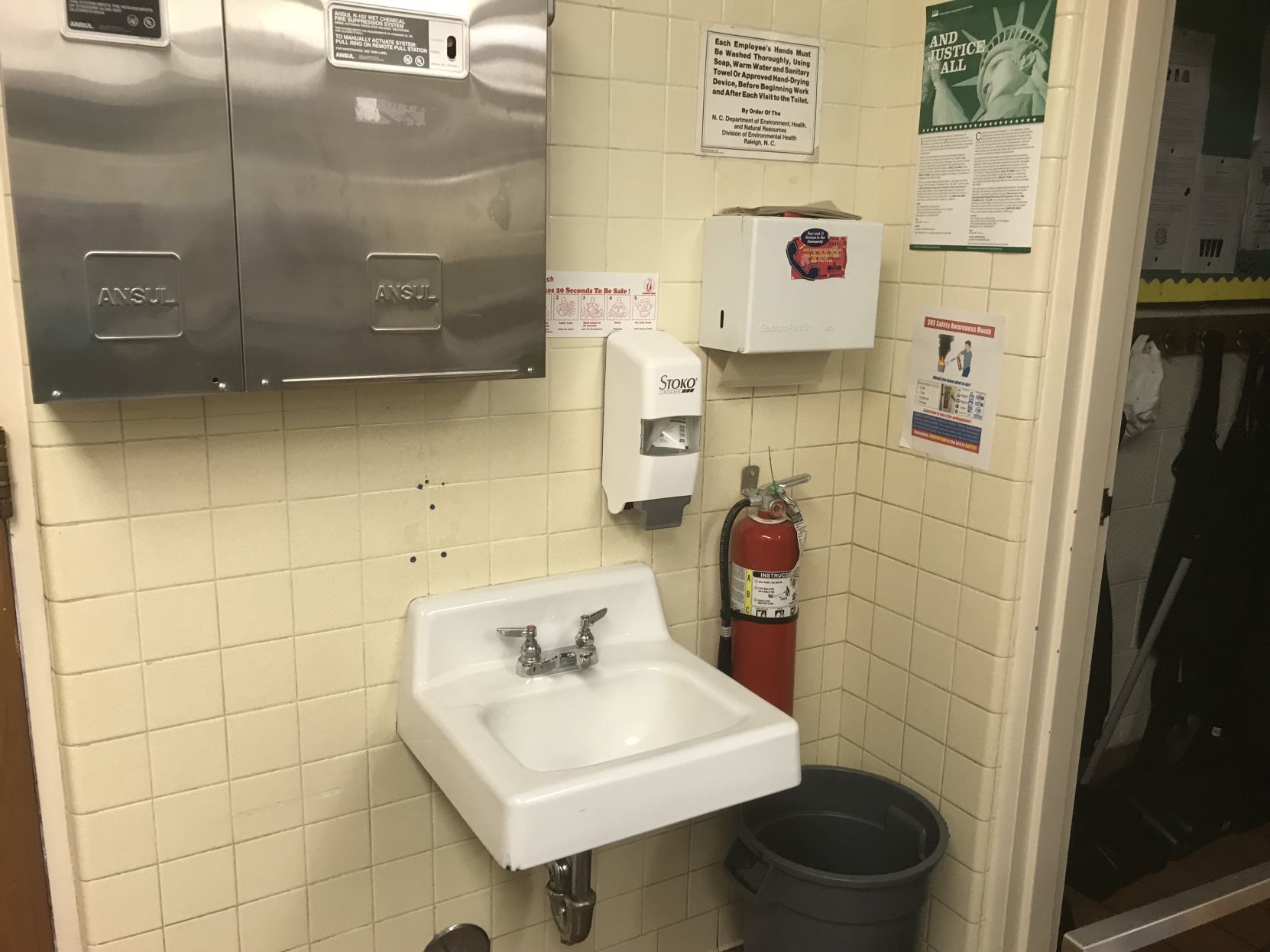 Sink at Southeast Guilford Middle